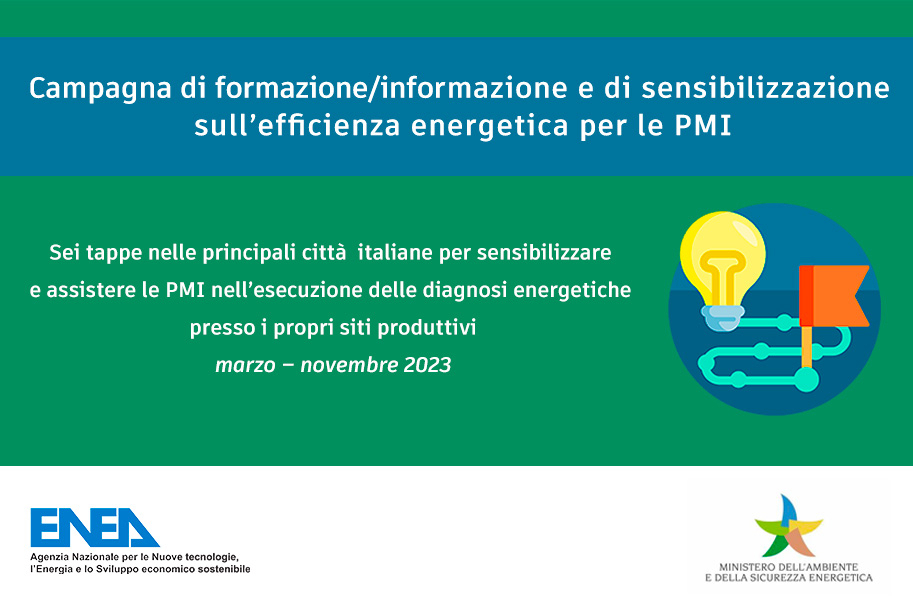 Campagna di formazione/informazione e di sensibilizzazione sull’efficienza energetica per le PMI 2023