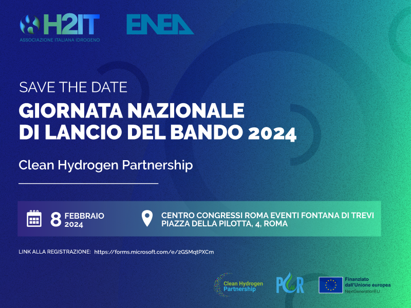 Clean Hydrogen Partnership | Giornata Nazionale di Lancio del Bando 2024