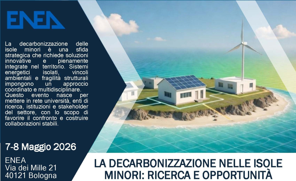 Save the date! La decarbonizzazione delle isole minori: ricerca e opportunità