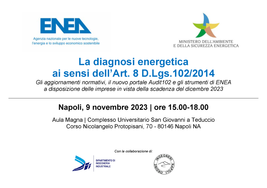 La diagnosi energetica ai sensi dell’Art. 8 D.Lgs.102/2014