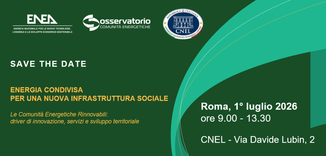 Banner evento ENERGIA CONDIVISA PER UNA NUOVA INFRASTRUTTURA SOCIALE