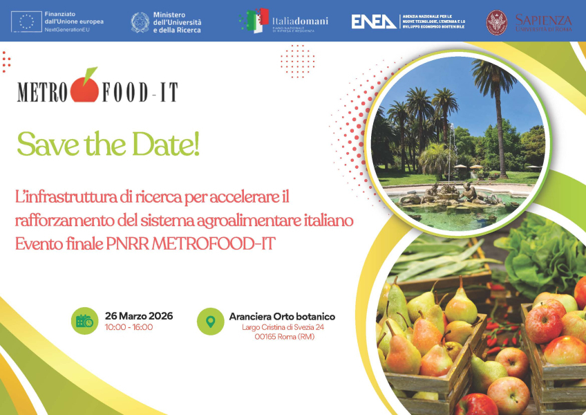 Evento finale del progetto PNRR METROFOOD-IT 