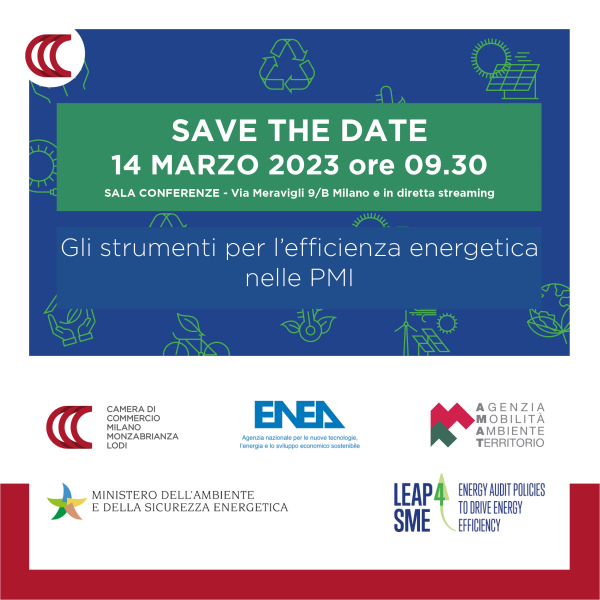 Gli strumenti per l’efficienza energetica nelle piccole e medie imprese - Milano, 14 marzo 2023