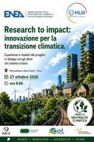 Save the date! Research to Impact: innovazione per la transizione climatica. Esperienze e risultati dei progetti in dialogo con gli attori del sistema urbano 