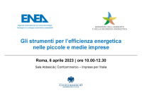 Gli strumenti per l’efficienza energetica nelle piccole e medie imprese - Roma, 6 aprile 2023